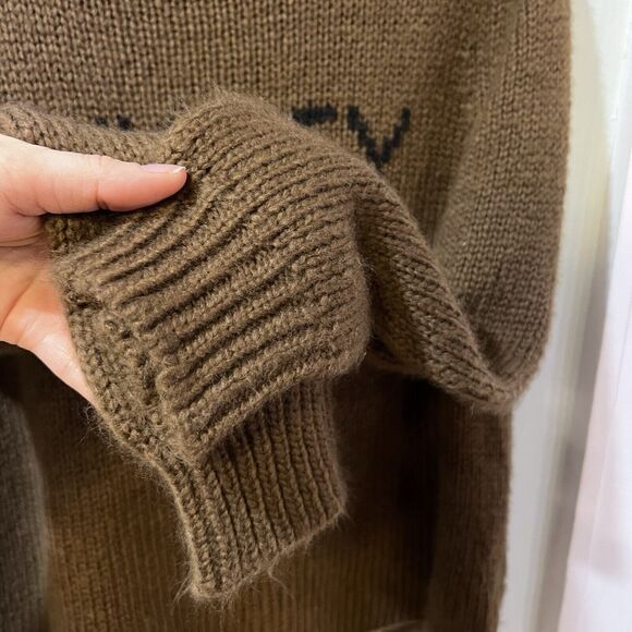 Wooden Ships Sweater Size Small Oversized Whiskey Wool Blend Brown Crew neck - Picture 7 of 9